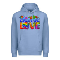 Colony Blue Pride LGBTQ+ Choose Love Premium Hoodie - BundleAndBundleShop
