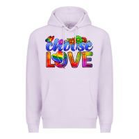 Lilac Pride LGBTQ+ Choose Love Premium Hoodie - BundleAndBundleShop