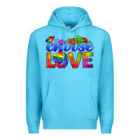 Ocean Blue Pride LGBTQ+ Choose Love Premium Hoodie - BundleAndBundleShop