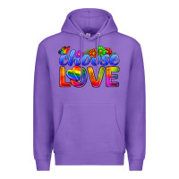 Purple Pride LGBTQ+ Choose Love Premium Hoodie - BundleAndBundleShop
