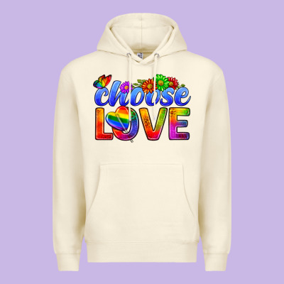 Pride Lgbtq+ Choose Love Premium Hoodie Designed By Bundleandbundleshop