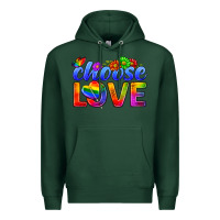 Sports Green Pride LGBTQ+ Choose Love Premium Hoodie - BundleAndBundleShop
