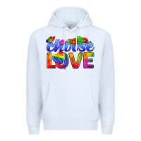 White Pride LGBTQ+ Choose Love Premium Hoodie - BundleAndBundleShop