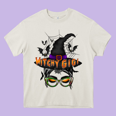 Witchy Gigi Heavy Core Tee Designed By Racoondesign