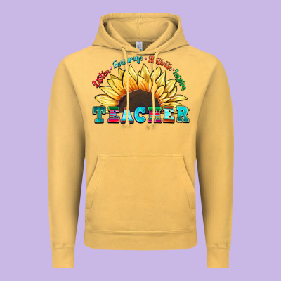 Teacher Sunflower Listen Encourage Motivate Inspir Vintage Hoodie Designed By Zillion Design Studio
