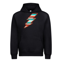 Black Teal and Orange Serape Lightning Urban Hoodie - Bettercallsaul