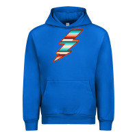 Cobalt Teal and Orange Serape Lightning Urban Hoodie - Bettercallsaul