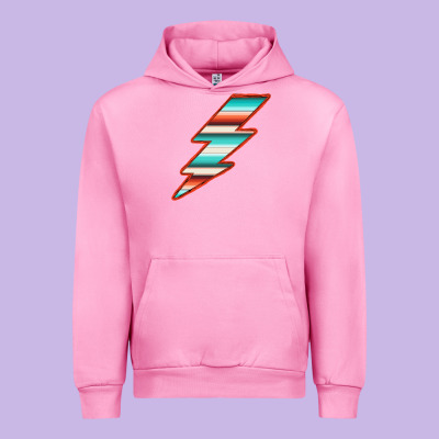 Teal And Orange Serape Lightning Urban Hoodie Designed By Bettercallsaul