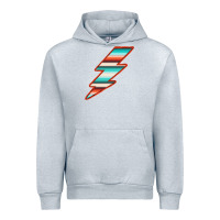 Heather Grey Teal and Orange Serape Lightning Urban Hoodie - Bettercallsaul