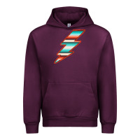 Mauve Wine Teal and Orange Serape Lightning Urban Hoodie - Bettercallsaul