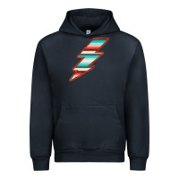 Navy Teal and Orange Serape Lightning Urban Hoodie - Bettercallsaul