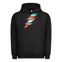 Pigment Black Teal and Orange Serape Lightning Urban Hoodie - Bettercallsaul