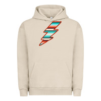 Pigment French Oak Teal and Orange Serape Lightning Urban Hoodie - Bettercallsaul