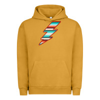 Pigment Peanut Butter Teal and Orange Serape Lightning Urban Hoodie - Bettercallsaul