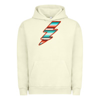 Pigment Pistachio Teal and Orange Serape Lightning Urban Hoodie - Bettercallsaul