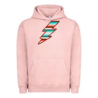 Pigment Salmon Teal and Orange Serape Lightning Urban Hoodie - Bettercallsaul
