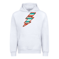 White Teal and Orange Serape Lightning Urban Hoodie - Bettercallsaul