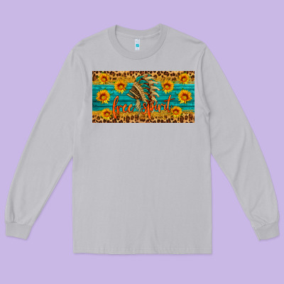 Free Spirit License Plate Long Sleeve Tee Designed By Hra Design Shop