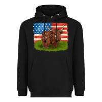 Black American cows Heavyweight Hoodie - MaliasSmallBusiness
