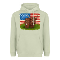 Matcha American cows Heavyweight Hoodie - MaliasSmallBusiness