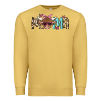 Antique Gold mama cow Premium Sweatshirt - MaliasSmallBusiness