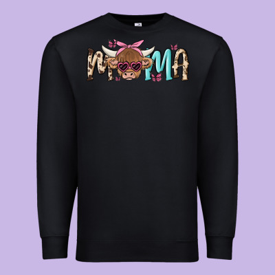 Mama Cow Premium Sweatshirt Designed By Maliassmallbusiness