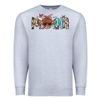 Heather Grey mama cow Premium Sweatshirt - MaliasSmallBusiness