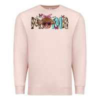 Pale Pink mama cow Premium Sweatshirt - MaliasSmallBusiness