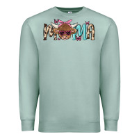 Seafoam mama cow Premium Sweatshirt - MaliasSmallBusiness