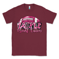Burgundy Tickle Breast Cancer Football Classic Tee - FaDigitalArtStudio