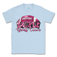 Dusty Blue Tickle Breast Cancer Football Classic Tee - FaDigitalArtStudio