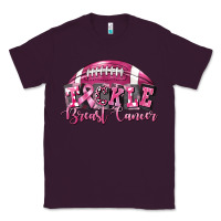 Plum Tickle Breast Cancer Football Classic Tee - FaDigitalArtStudio