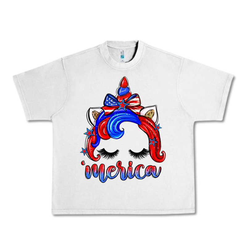 4th Of July 'merica Unicorn Urban Heavy Tee by Zillion Design Studio | Teevron