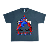 Midnight Navy 4th of july 'merica unicorn Urban Heavy Tee - Zillion Design Studio