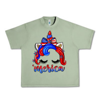 Oil Green 4th of july 'merica unicorn Urban Heavy Tee - Zillion Design Studio