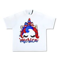 White 4th of july 'merica unicorn Urban Heavy Tee - Zillion Design Studio