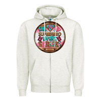 Oatmeal Heather nurse round earrings 1 Zipper Hoodie - BundleAndBundleShop