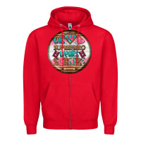 Red nurse round earrings 1 Zipper Hoodie - BundleAndBundleShop