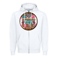 White nurse round earrings 1 Zipper Hoodie - BundleAndBundleShop