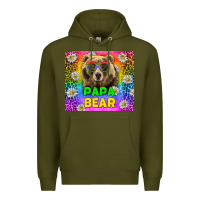 Army Green Western Papa Bear LGBTQ+ Tumbler Premium Hoodie - BundleAndBundleShop