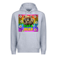 Heather Grey Western Papa Bear LGBTQ+ Tumbler Premium Hoodie - BundleAndBundleShop