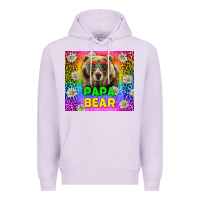 Lilac Western Papa Bear LGBTQ+ Tumbler Premium Hoodie - BundleAndBundleShop