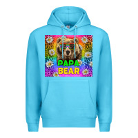 Ocean Blue Western Papa Bear LGBTQ+ Tumbler Premium Hoodie - BundleAndBundleShop