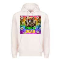 Pale Pink Western Papa Bear LGBTQ+ Tumbler Premium Hoodie - BundleAndBundleShop