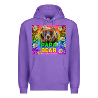Purple Western Papa Bear LGBTQ+ Tumbler Premium Hoodie - BundleAndBundleShop