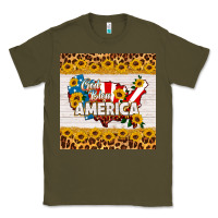 Army Green god bless america square coaster Classic Tee - HRA Design Shop