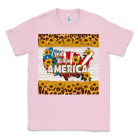 Bubblegum Pink god bless america square coaster Classic Tee - HRA Design Shop