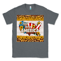 Charcoal Heather god bless america square coaster Classic Tee - HRA Design Shop