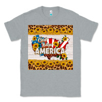 Heather Grey god bless america square coaster Classic Tee - HRA Design Shop