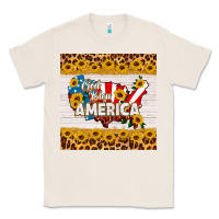 Natural god bless america square coaster Classic Tee - HRA Design Shop